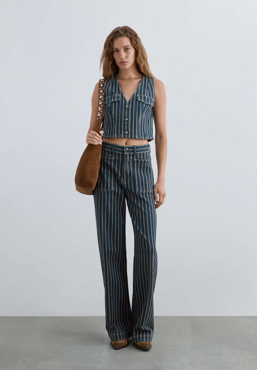 SCSTRIPES DENIM VEST