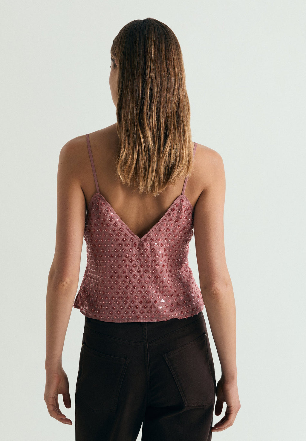 EMBROIDERED STRAPPY TOP