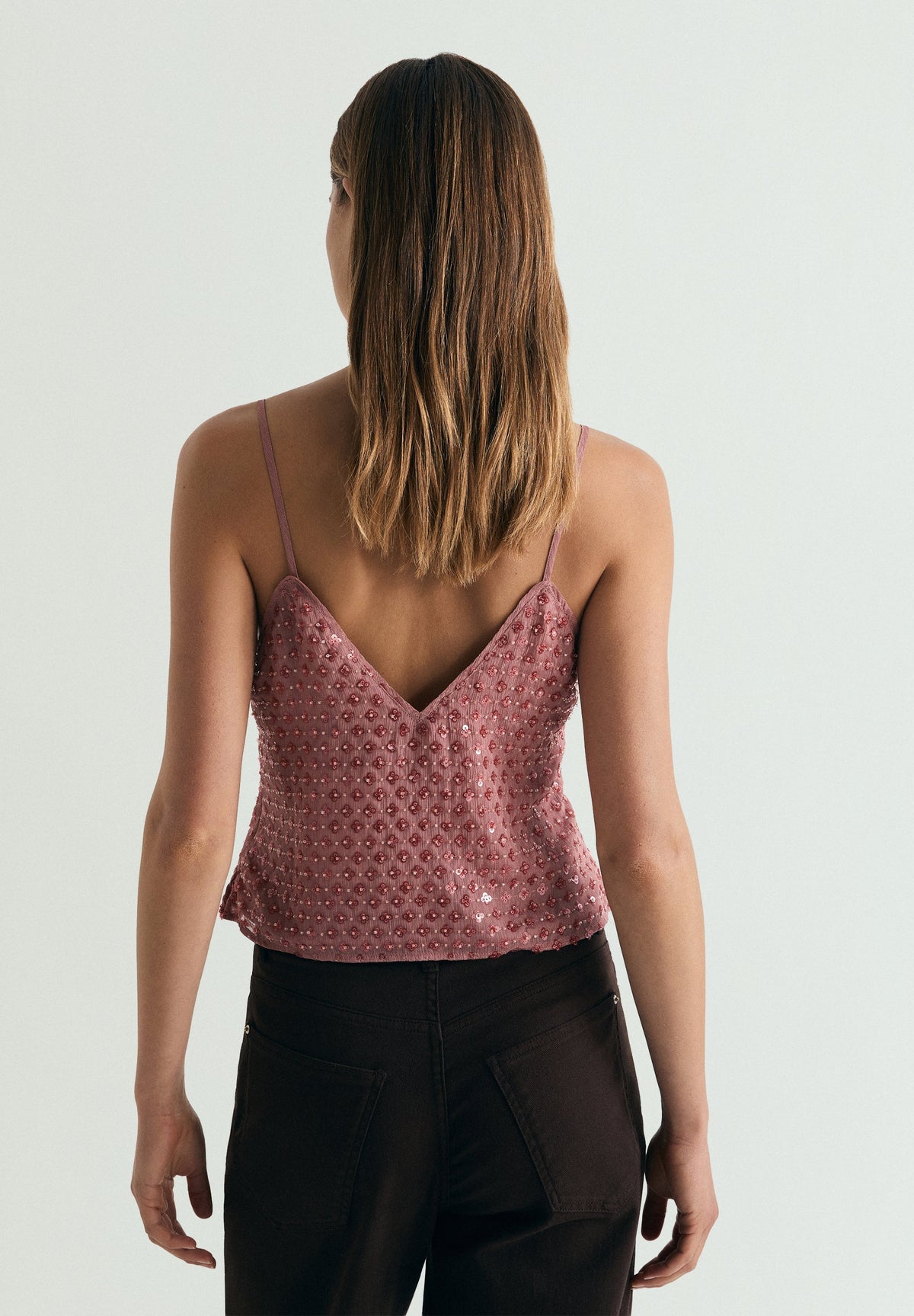 EMBROIDERED STRAPPY TOP