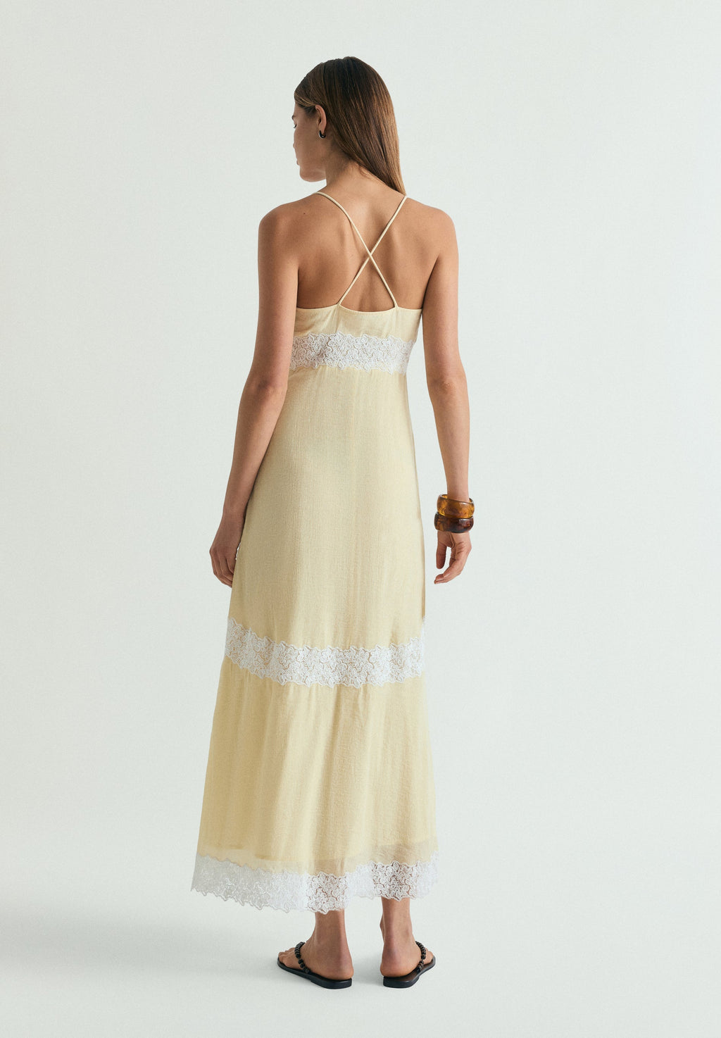 CAMISOLE DRESS WITH LACE DETAIL