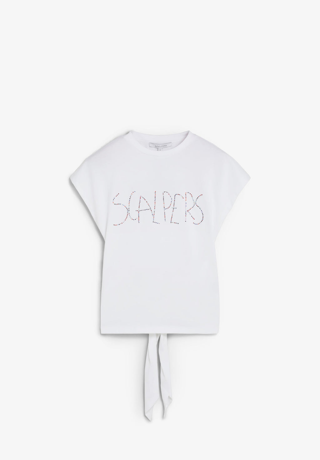 BACK KNOT T-SHIRT WITH RHINESTONES