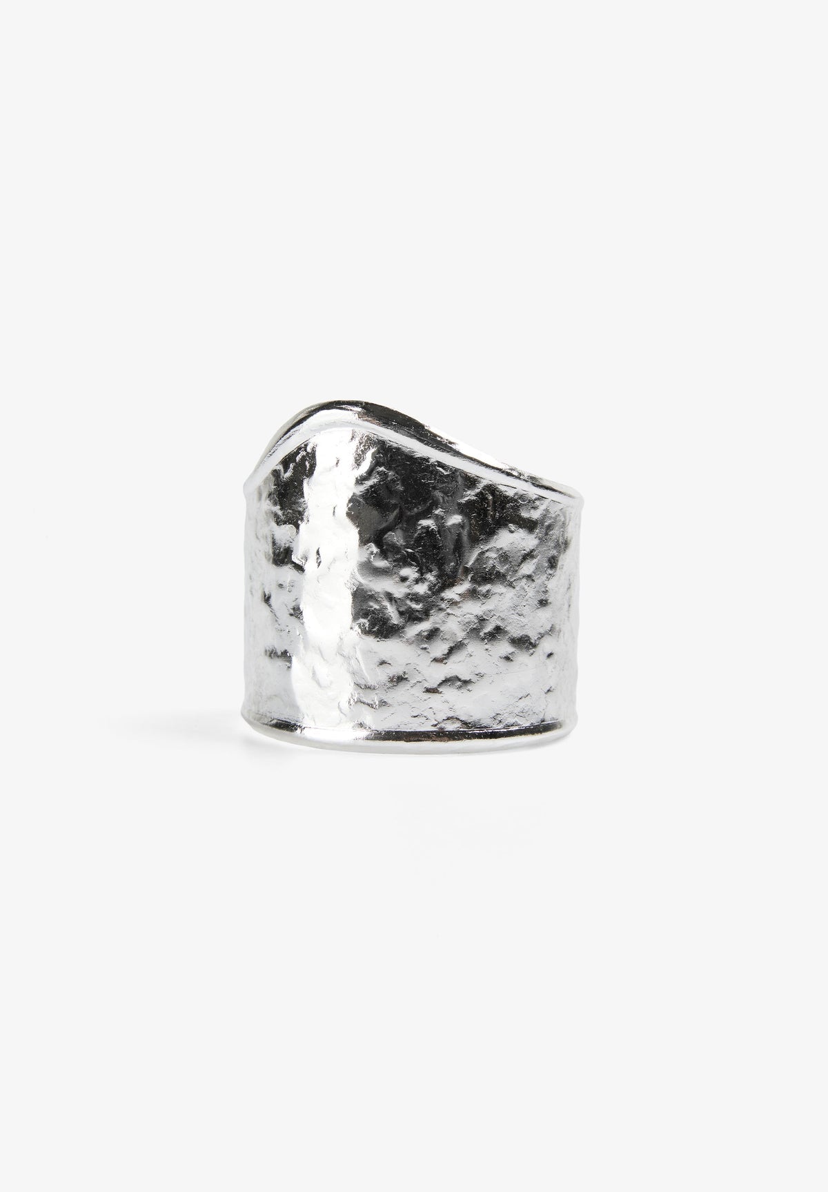 TEXTURED SILVER TONE BRACELET