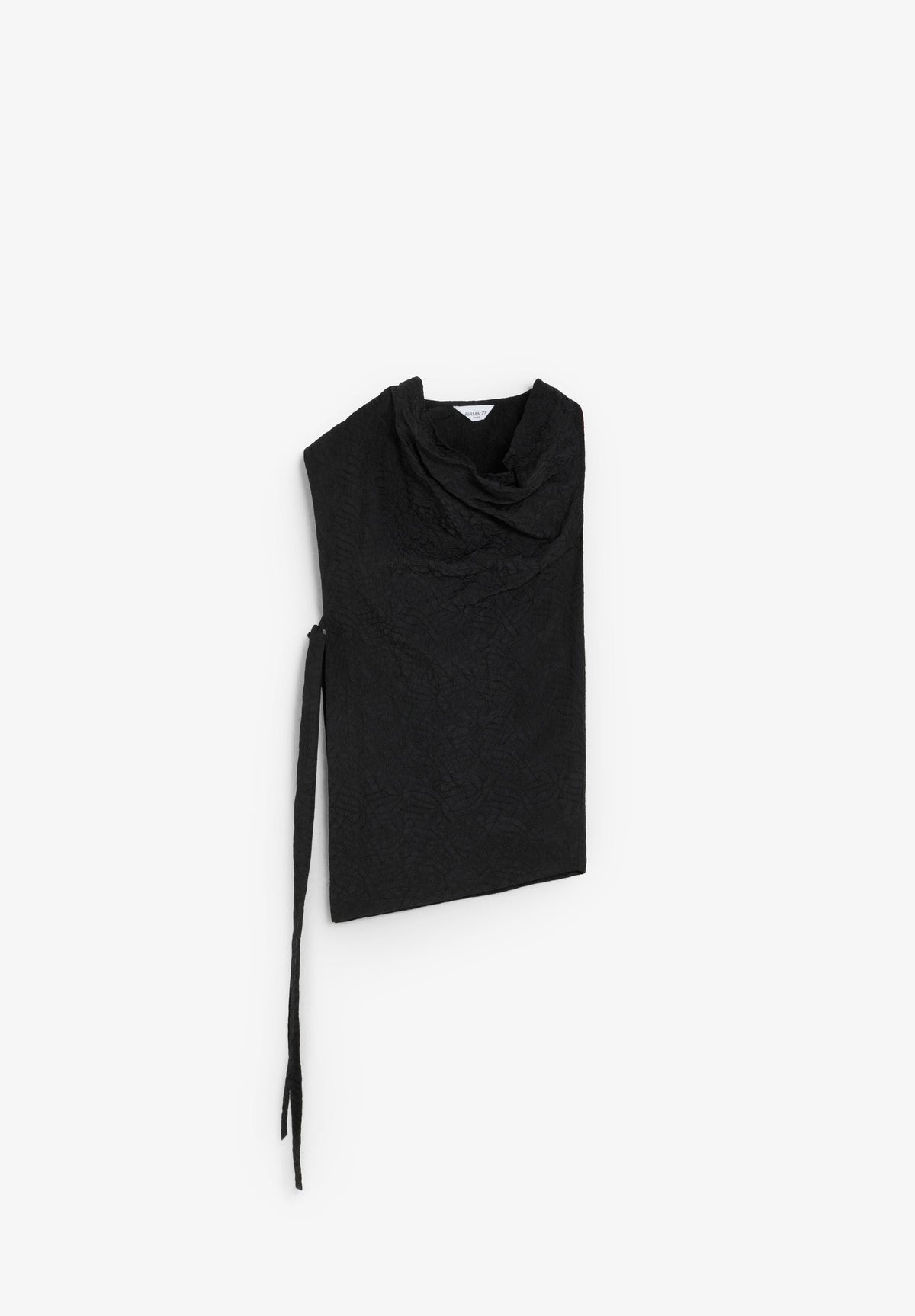 FLOWING ASYMMETRIC SIDE-TIE TOP