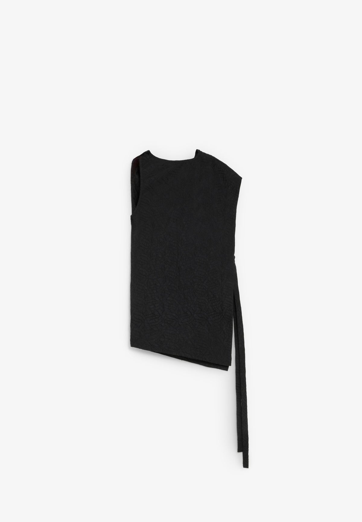 FLOWING ASYMMETRIC SIDE-TIE TOP