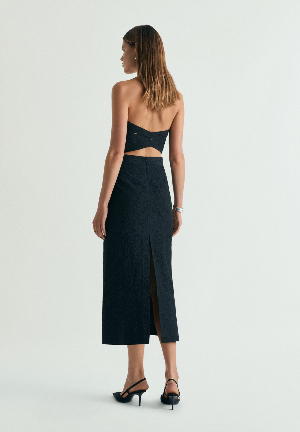 EMBROIDERED MIDI SKIRT