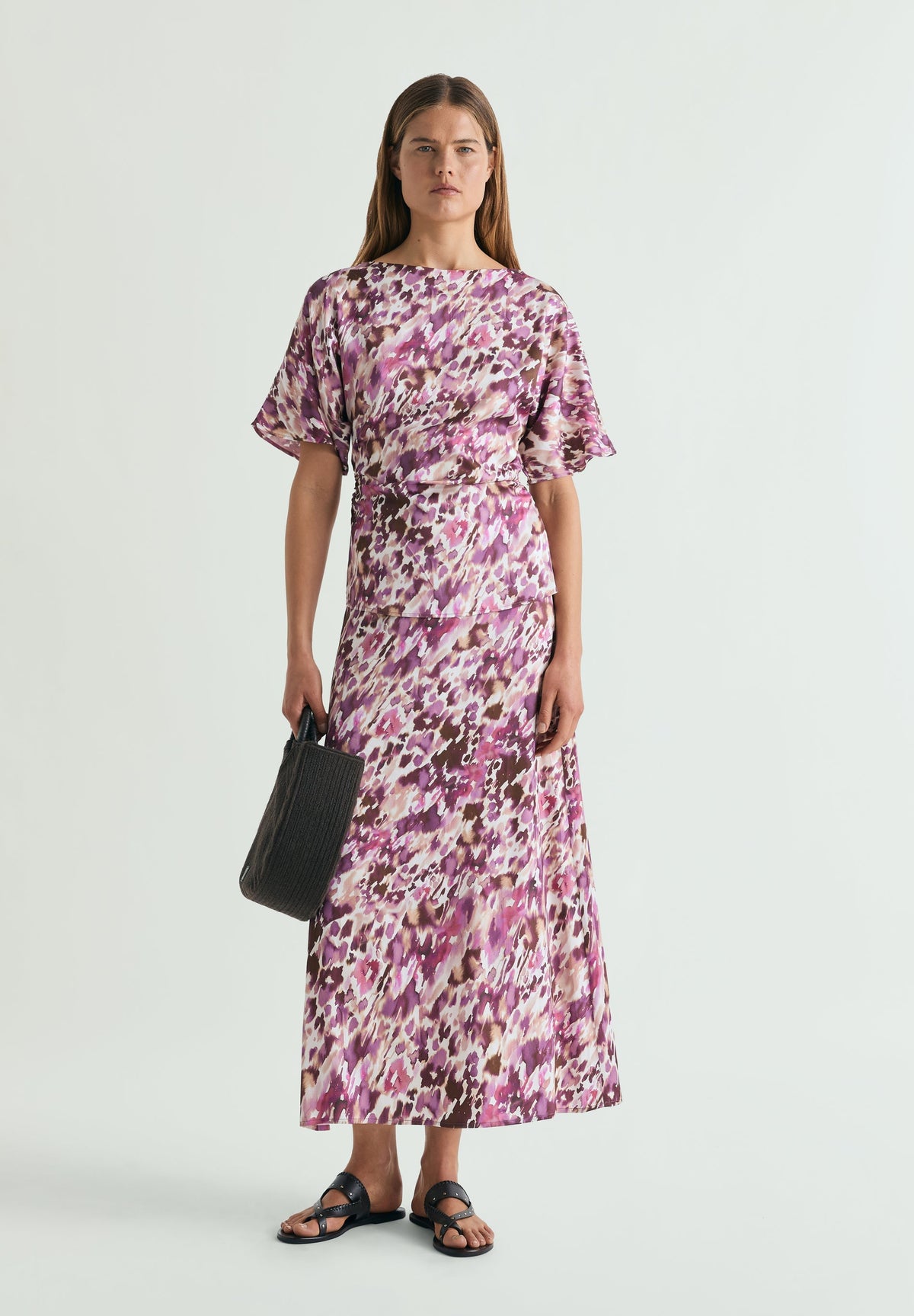 PRINTED MIDI SKIRT