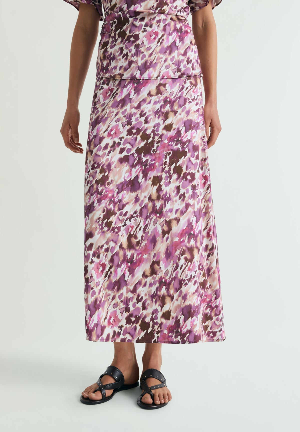 PRINTED MIDI SKIRT