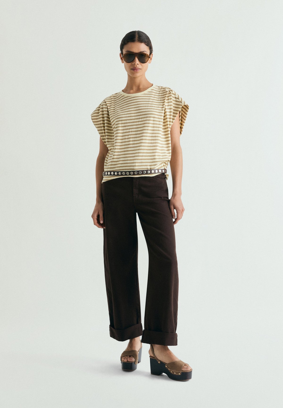 T-SHIRT WITH PLEAT DETAIL