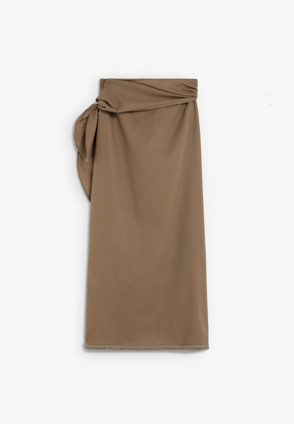 LINEN SARONG WITH FRINGED DETAIL