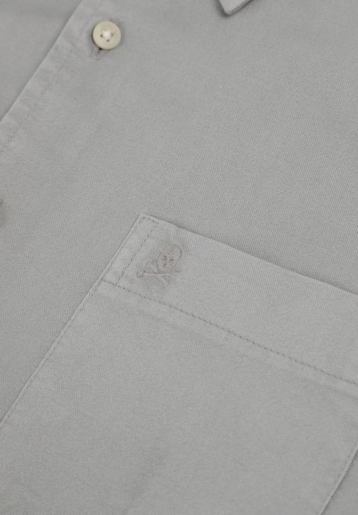 OXFORD SHIRT WITH EMBROIDERED SKULL