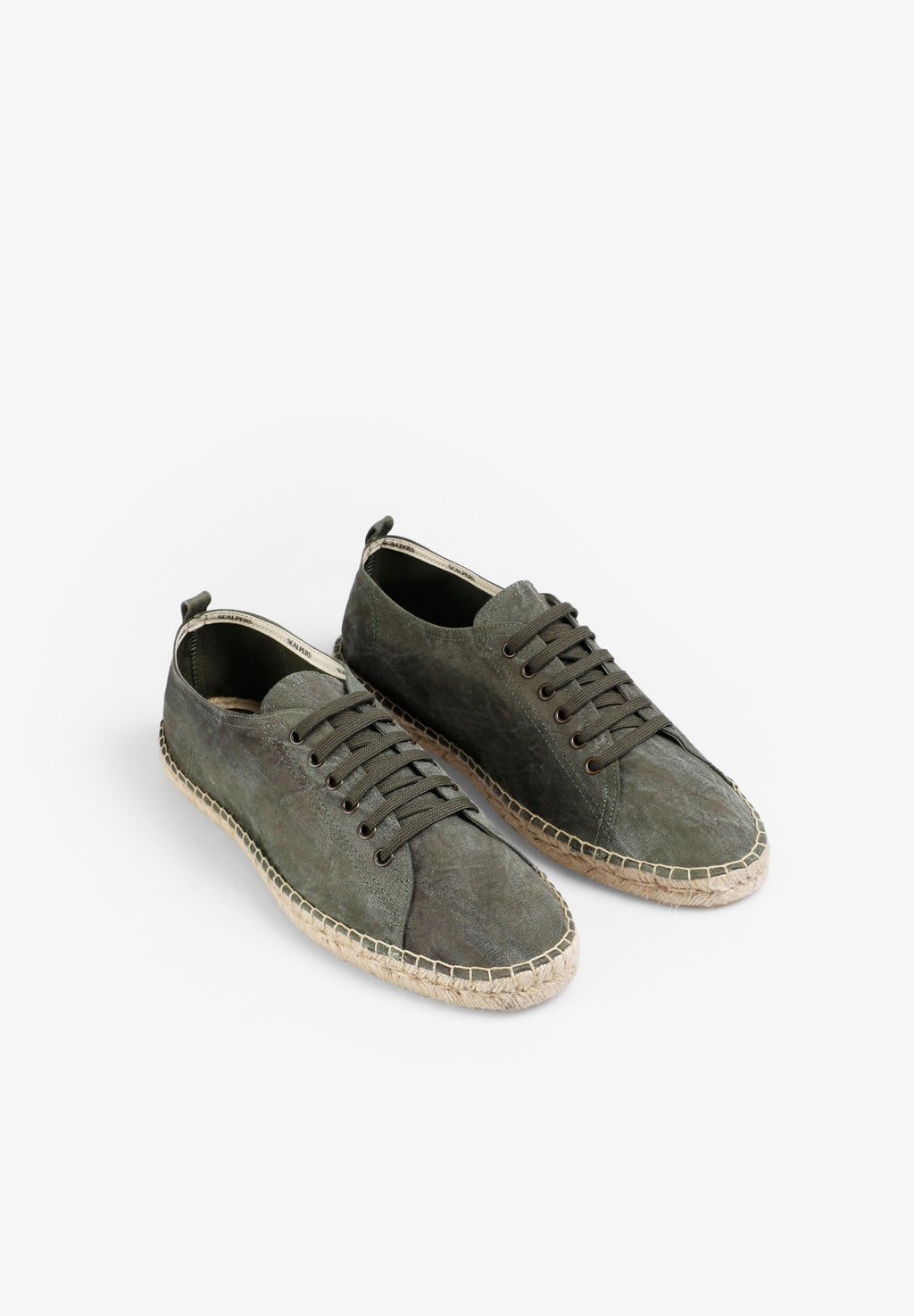 FADED EFFECT LACE-UP ESPADRILLES