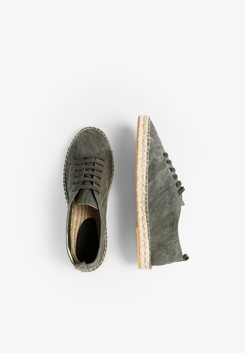 FADED EFFECT LACE-UP ESPADRILLES