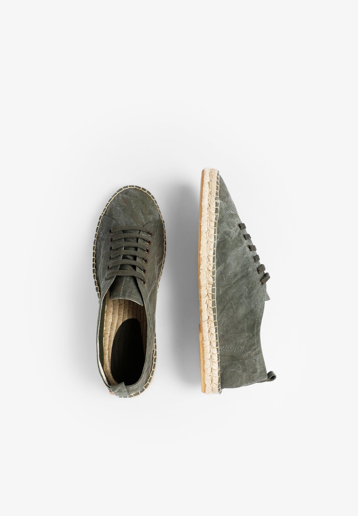 FADED EFFECT LACE-UP ESPADRILLES