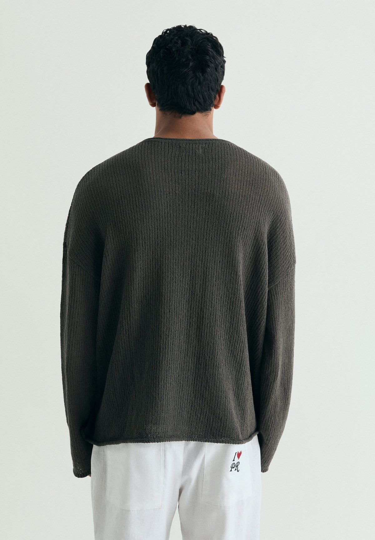 LIGHTWEIGHT COTTON KNIT SWEATER