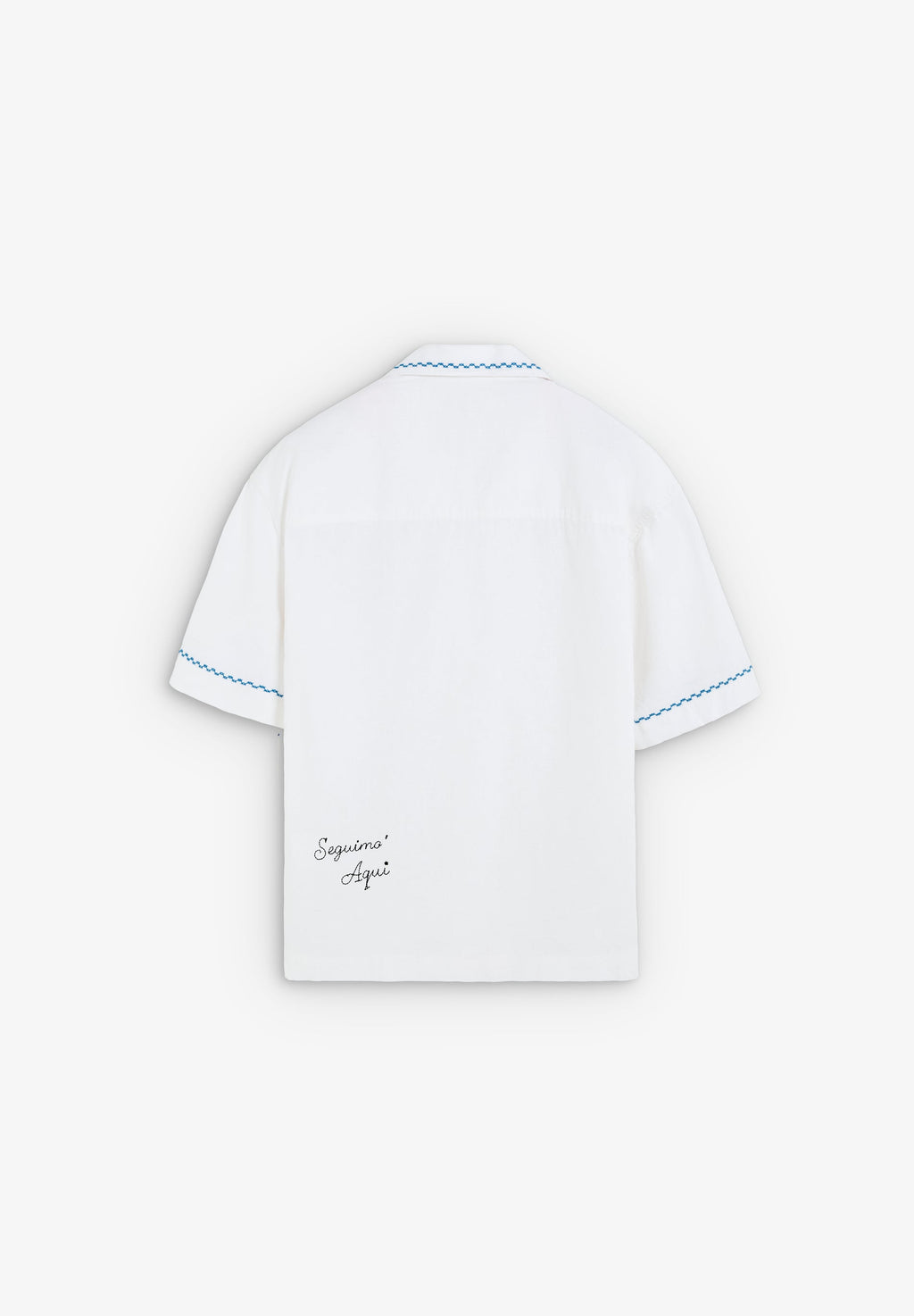 COTTON AND LINEN SHIRT WITH EMBROIDERY