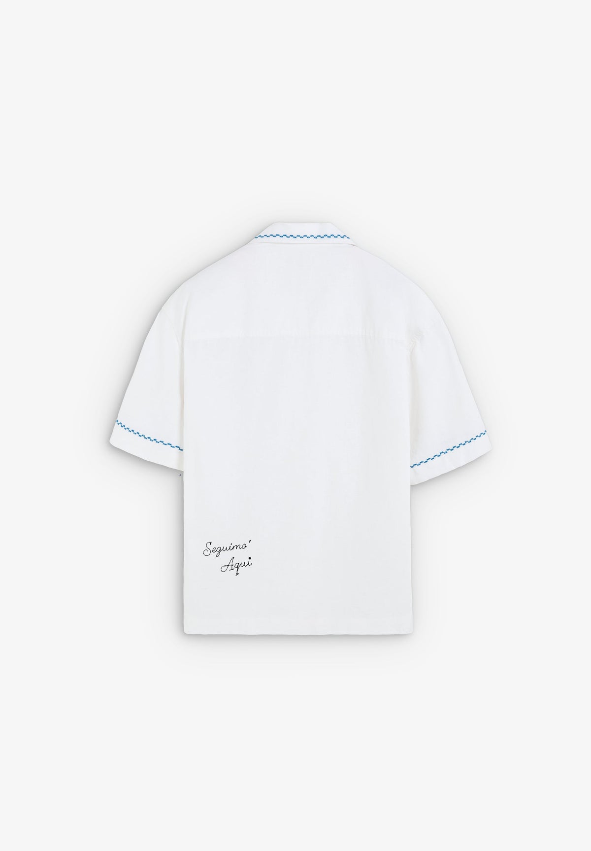 COTTON AND LINEN SHIRT WITH EMBROIDERY