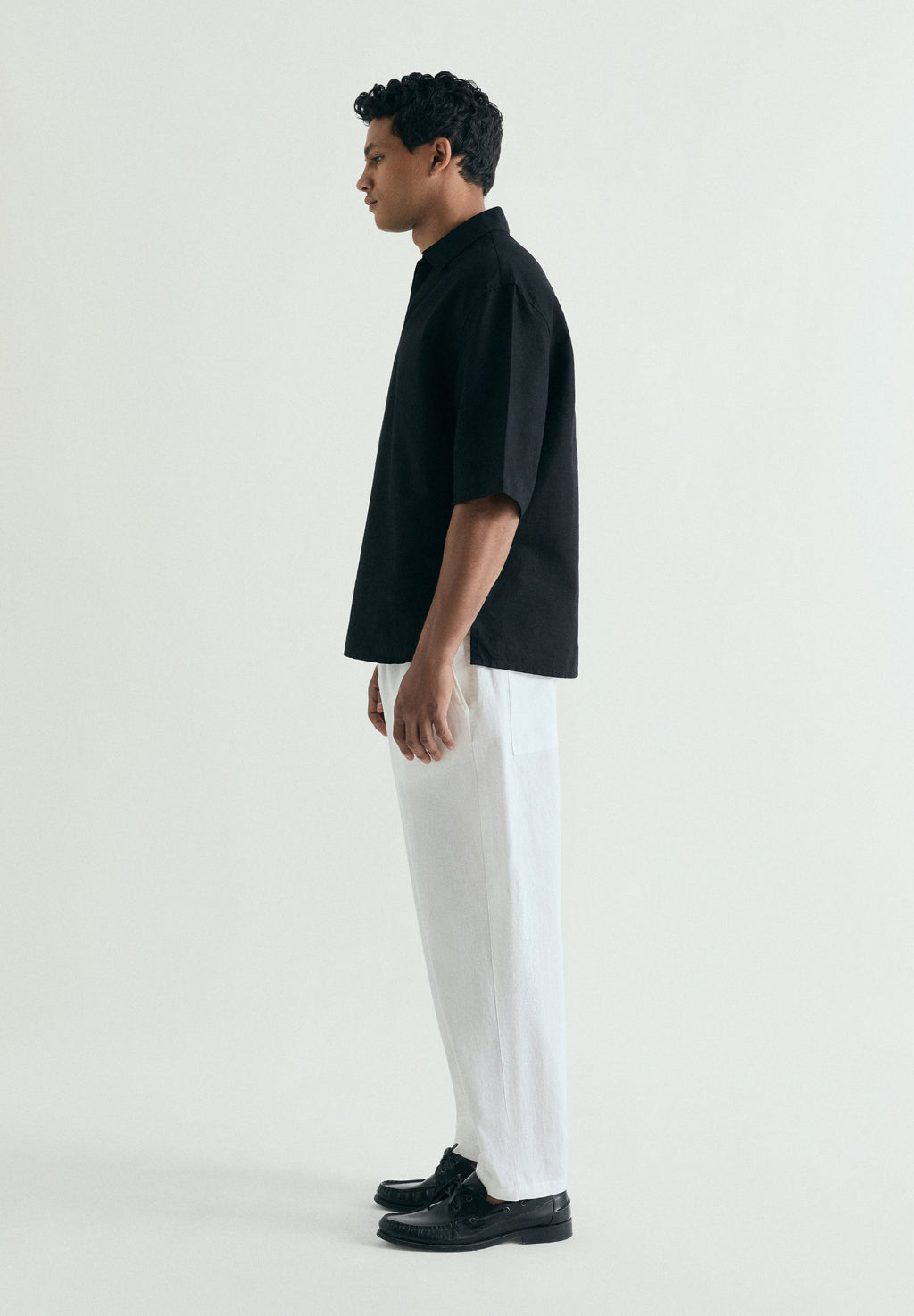 COTTON AND LINEN POLO SHIRT