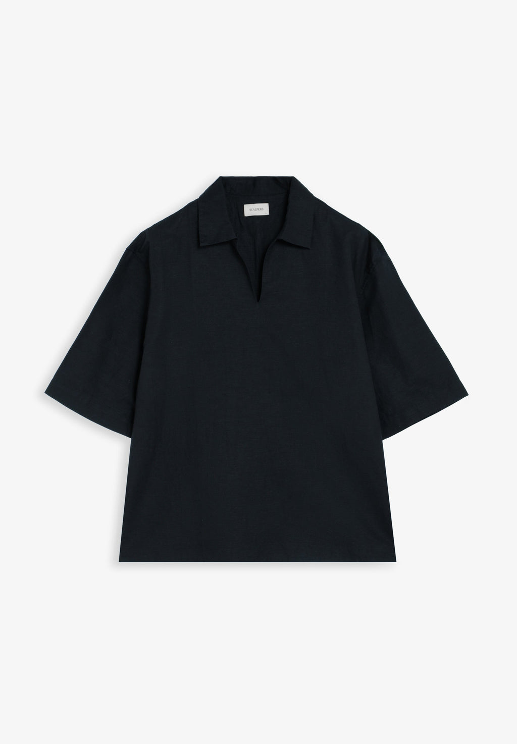 COTTON AND LINEN POLO SHIRT