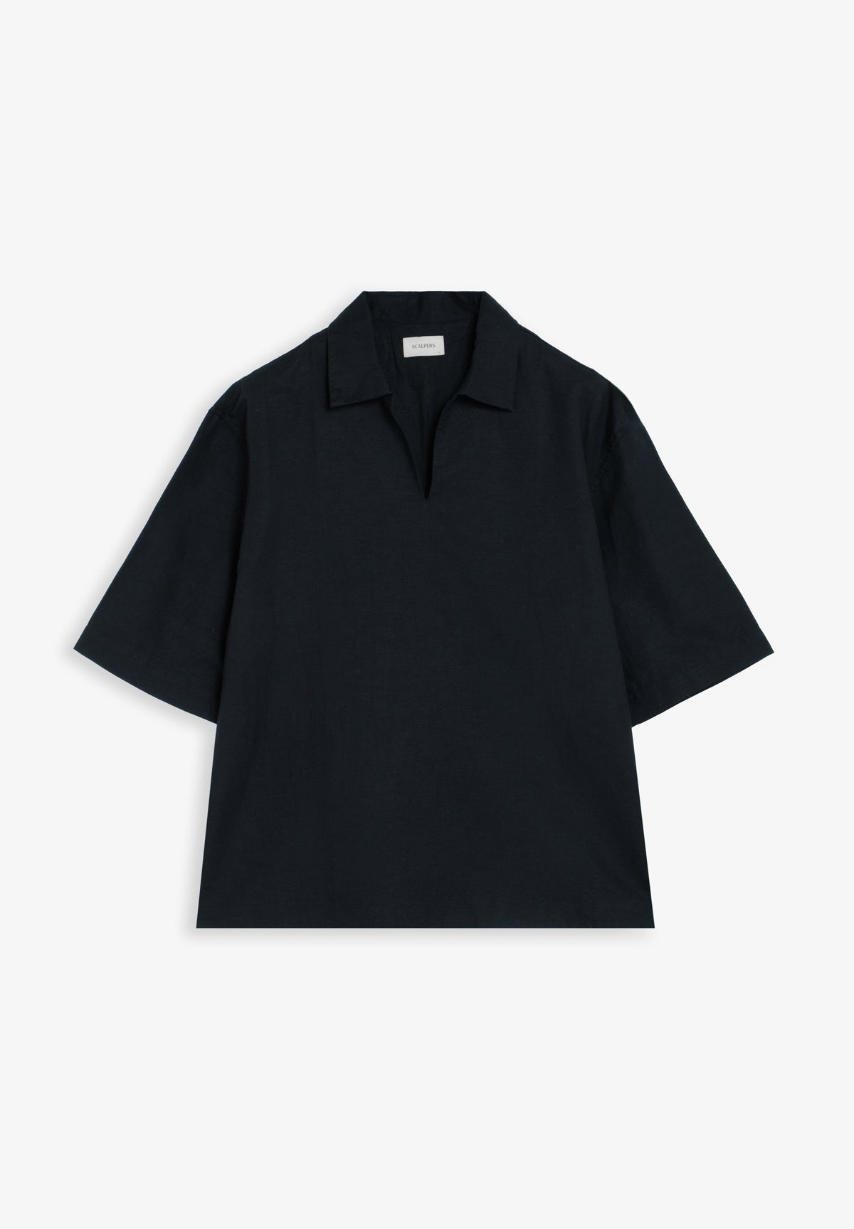 COTTON AND LINEN POLO SHIRT