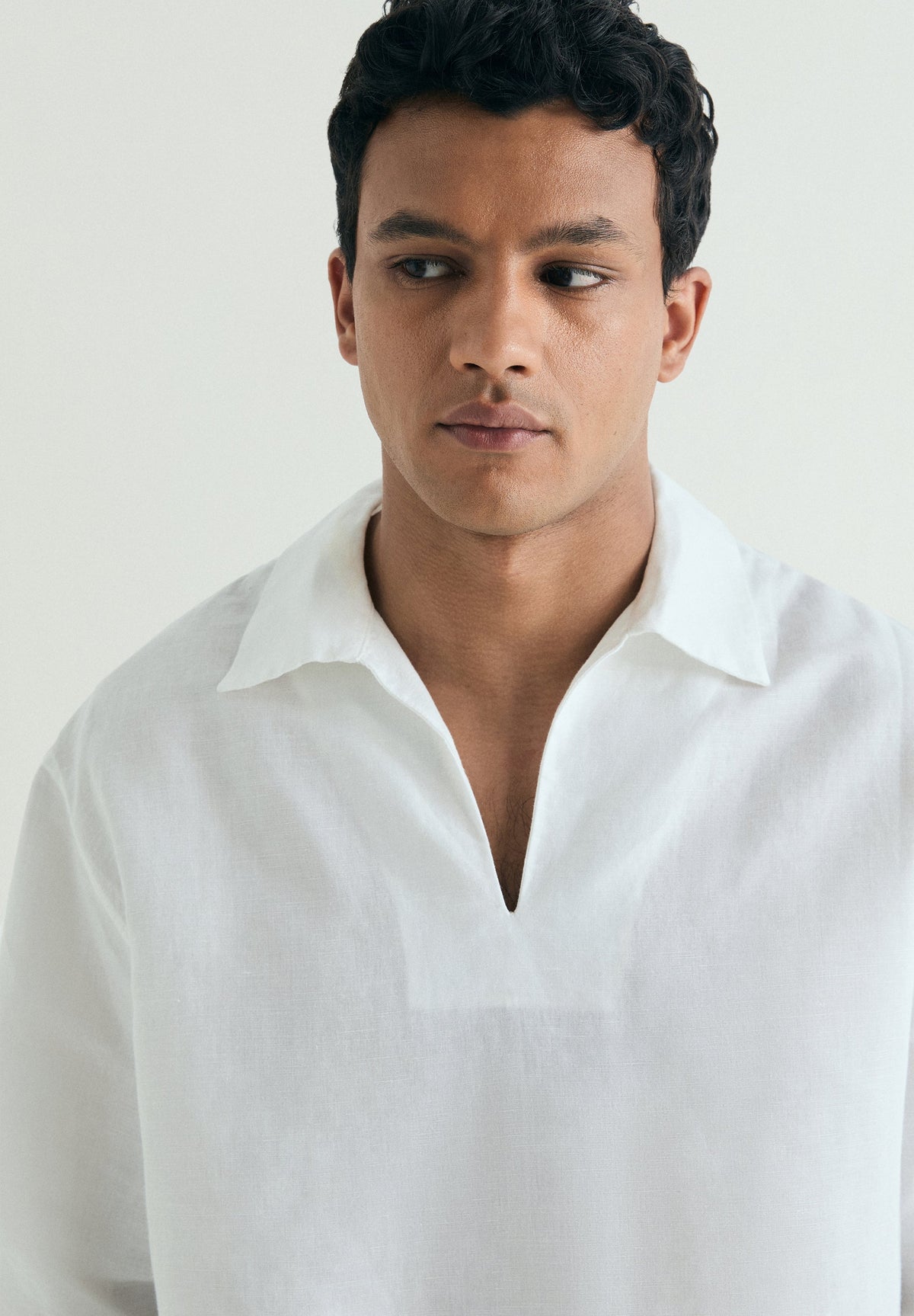 COTTON AND LINEN POLO SHIRT