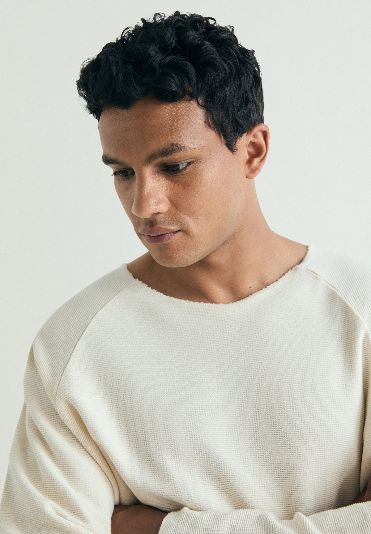 WAFFLE TEXTURED SWEATER