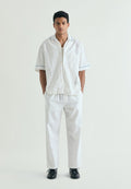RELAXED LINEN AND COTTON TROUSERS