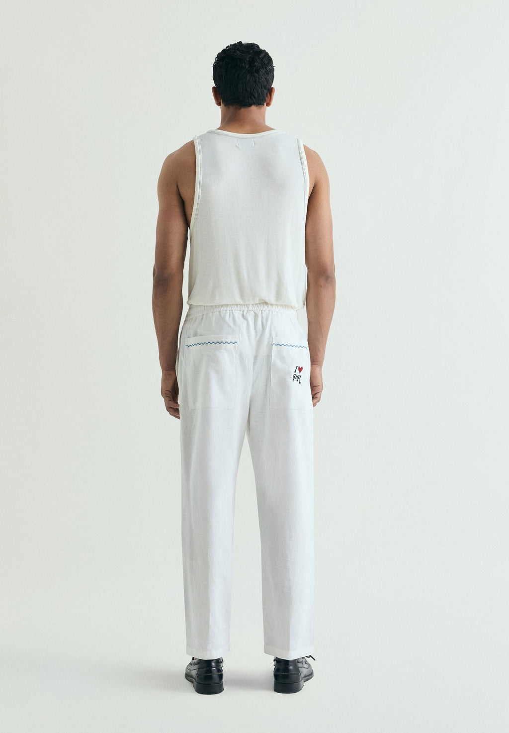 RELAXED LINEN AND COTTON TROUSERS