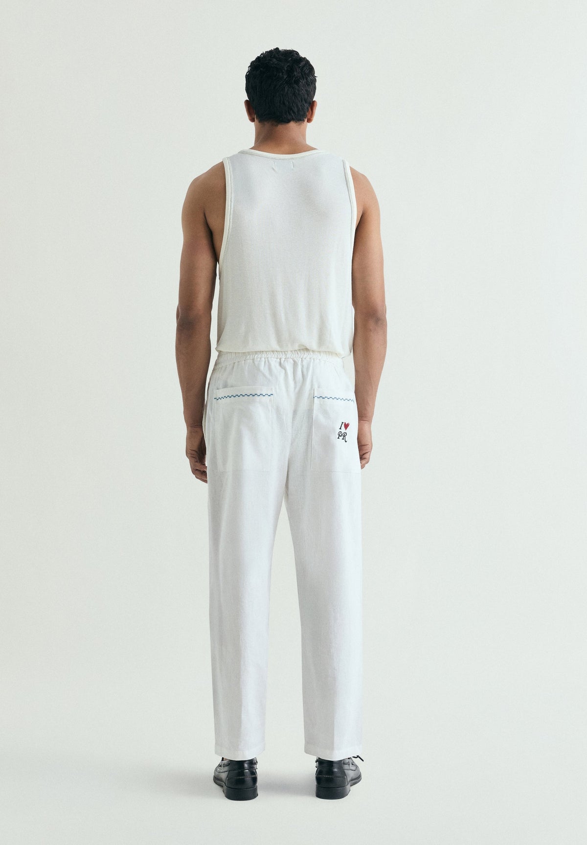 RELAXED LINEN AND COTTON TROUSERS