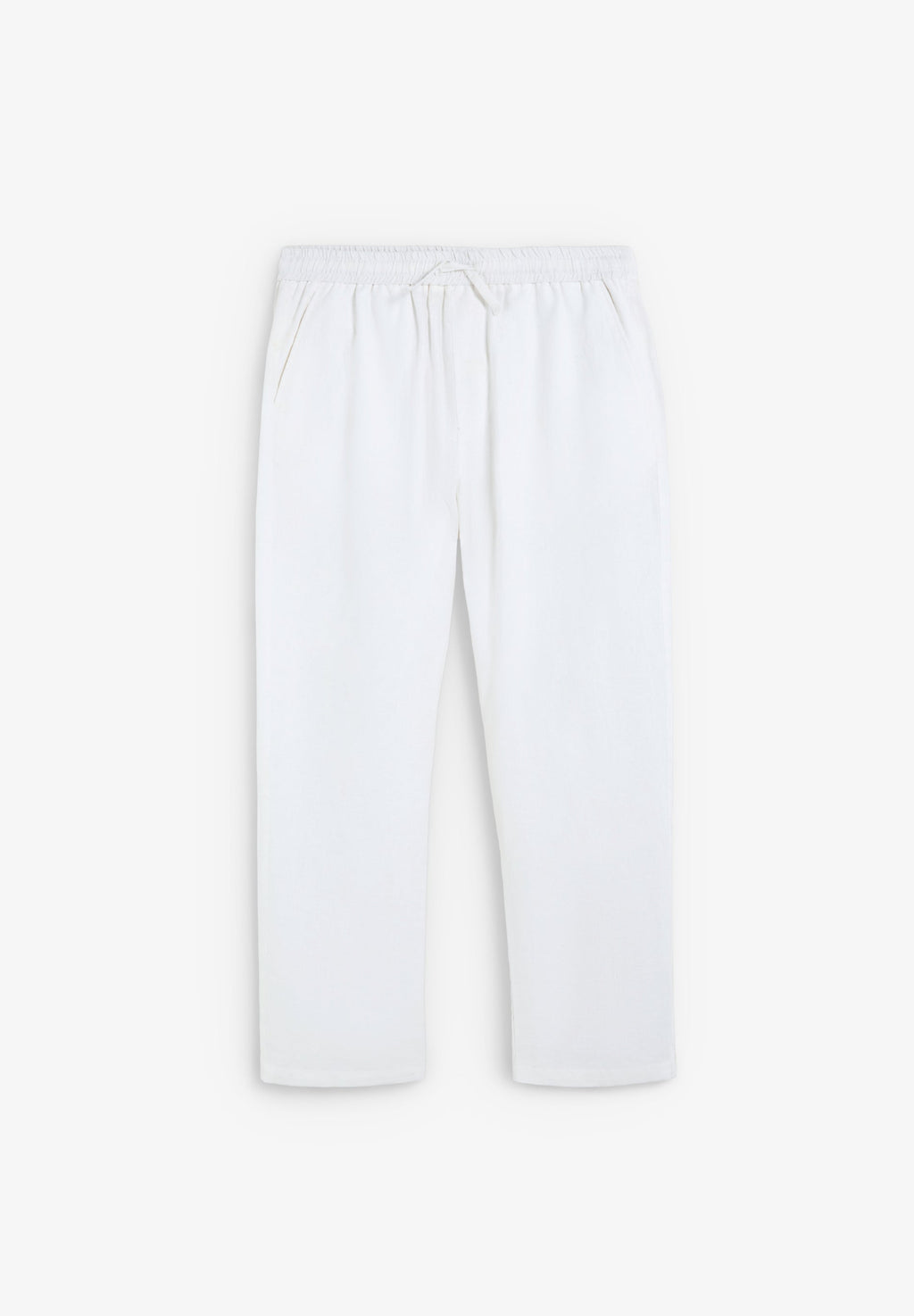 RELAXED LINEN AND COTTON TROUSERS