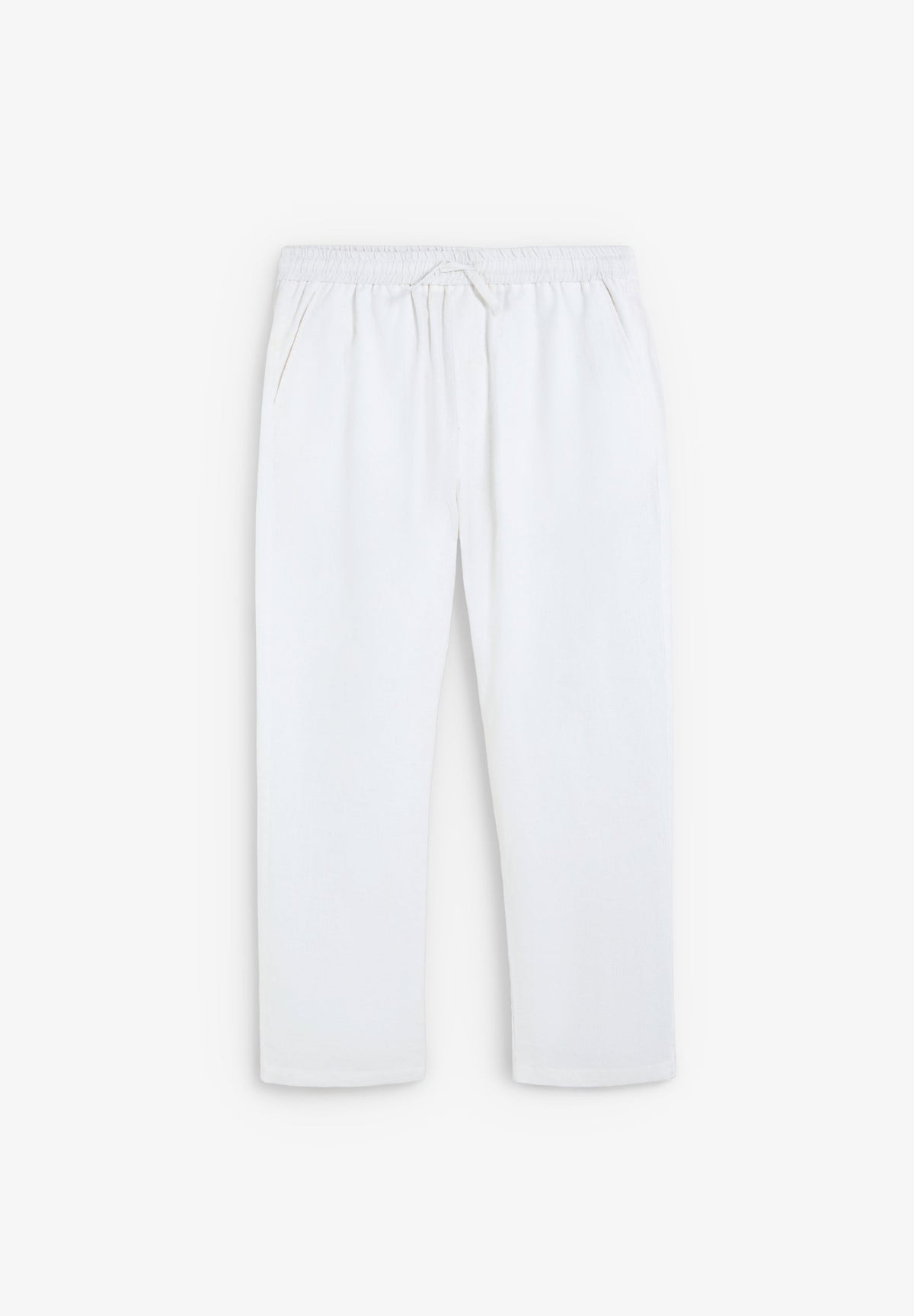 RELAXED LINEN AND COTTON TROUSERS