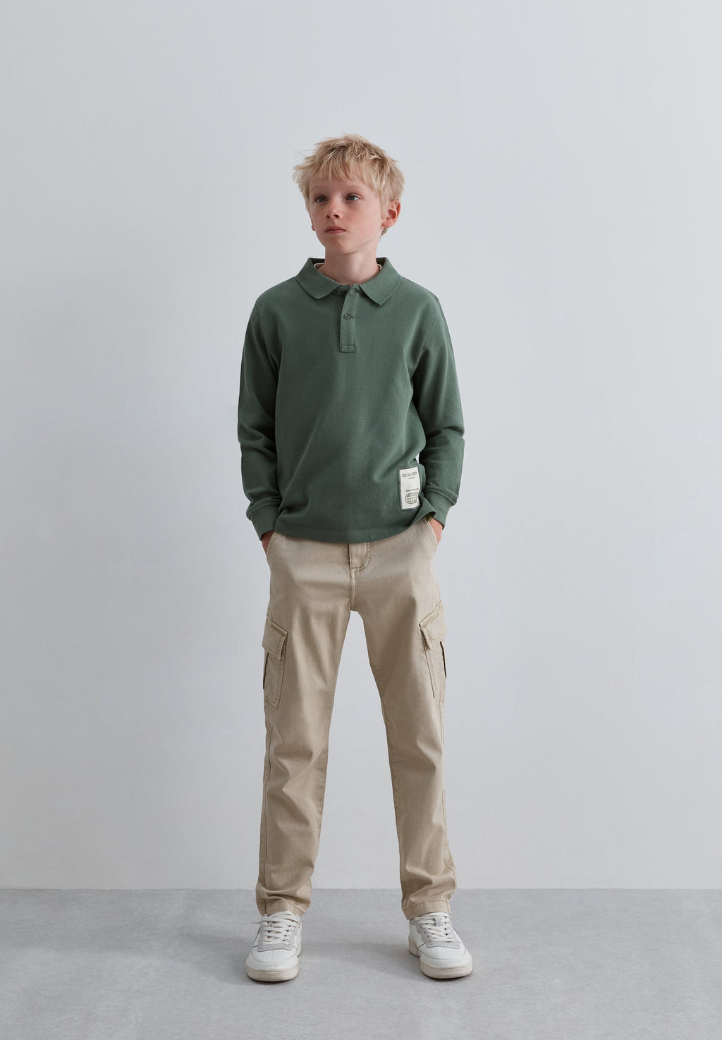 SCBACK SKULL LS POLO KIDS