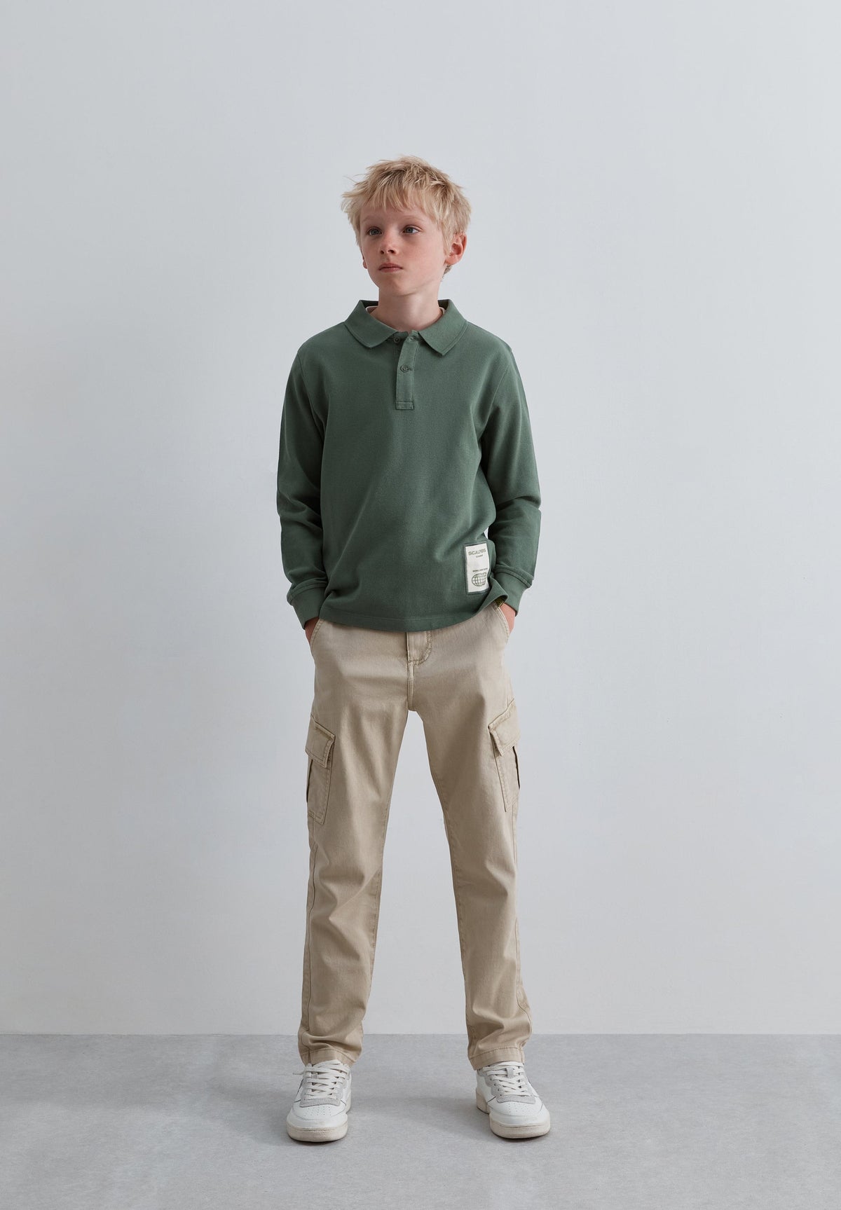 SCBACK SKULL LS POLO KIDS