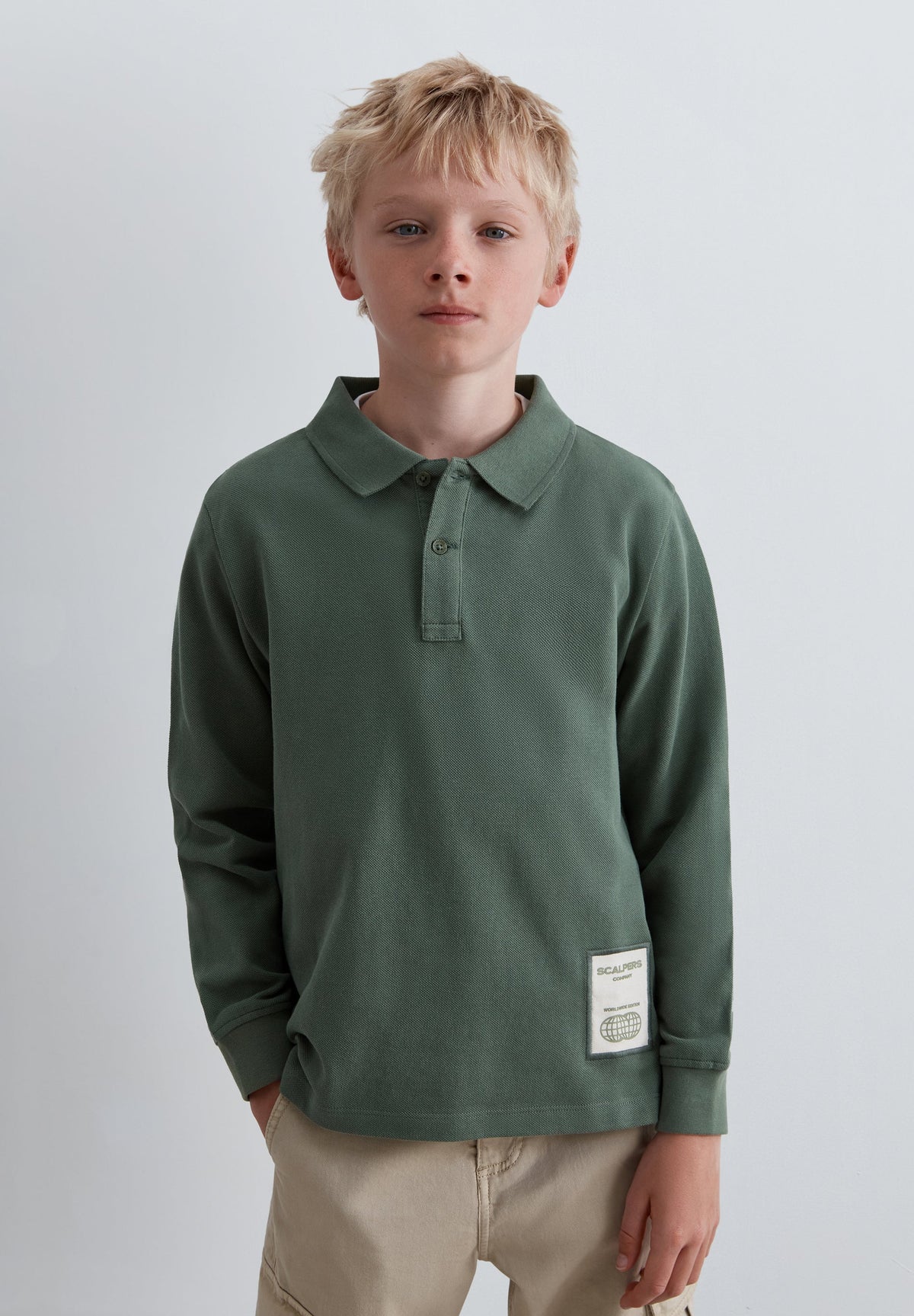 SCBACK SKULL LS POLO KIDS