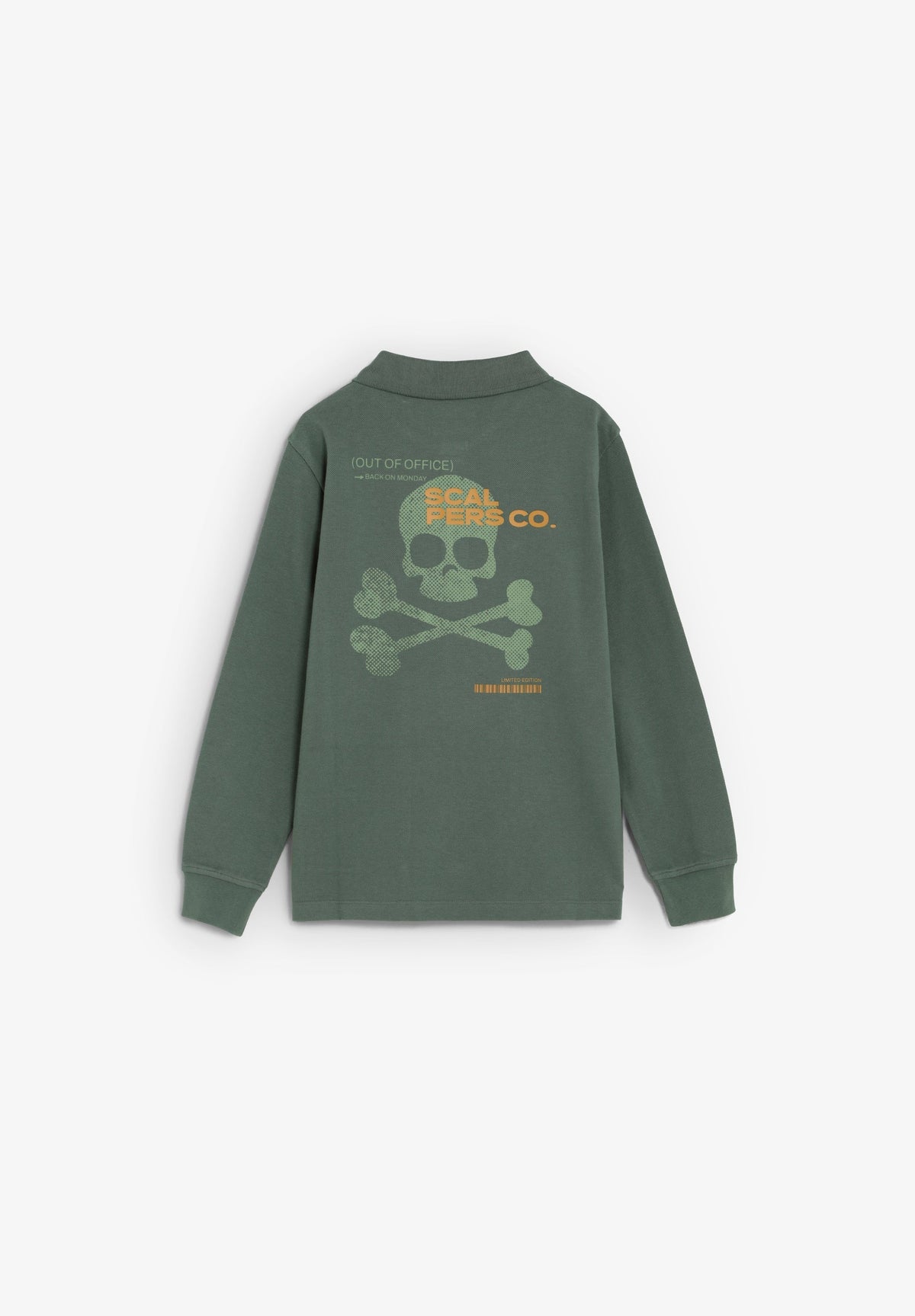 SCBACK SKULL LS POLO KIDS