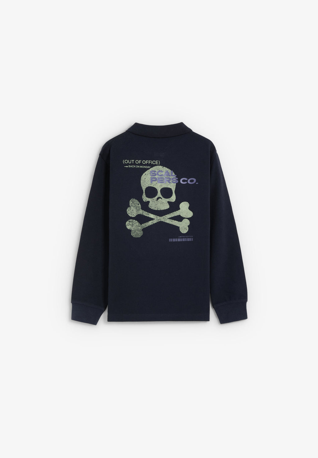 SCBACK SKULL LS POLO KIDS