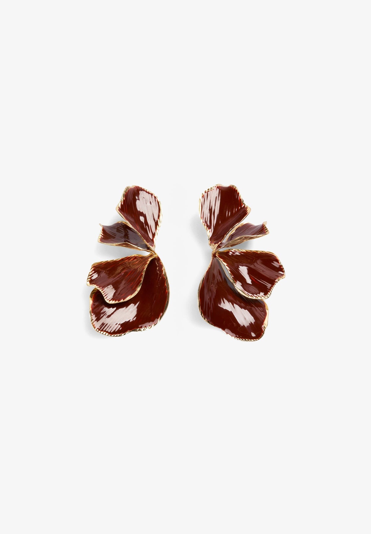 TWO-TONE FLORAL EARRINGS