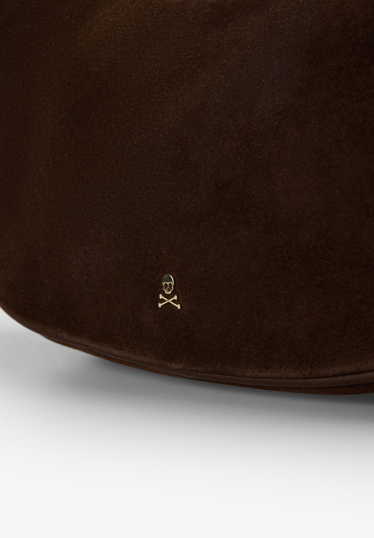 ROUND SPLIT SUEDE SHOULDER BAG