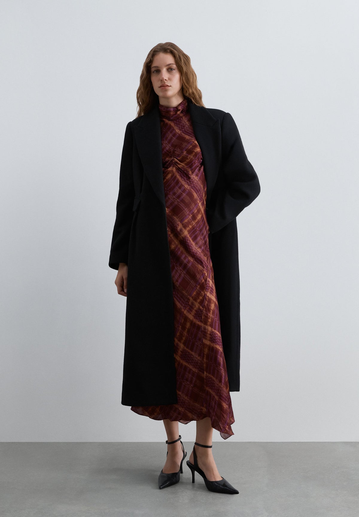 SCCHECK HALTER PRINT DRESS