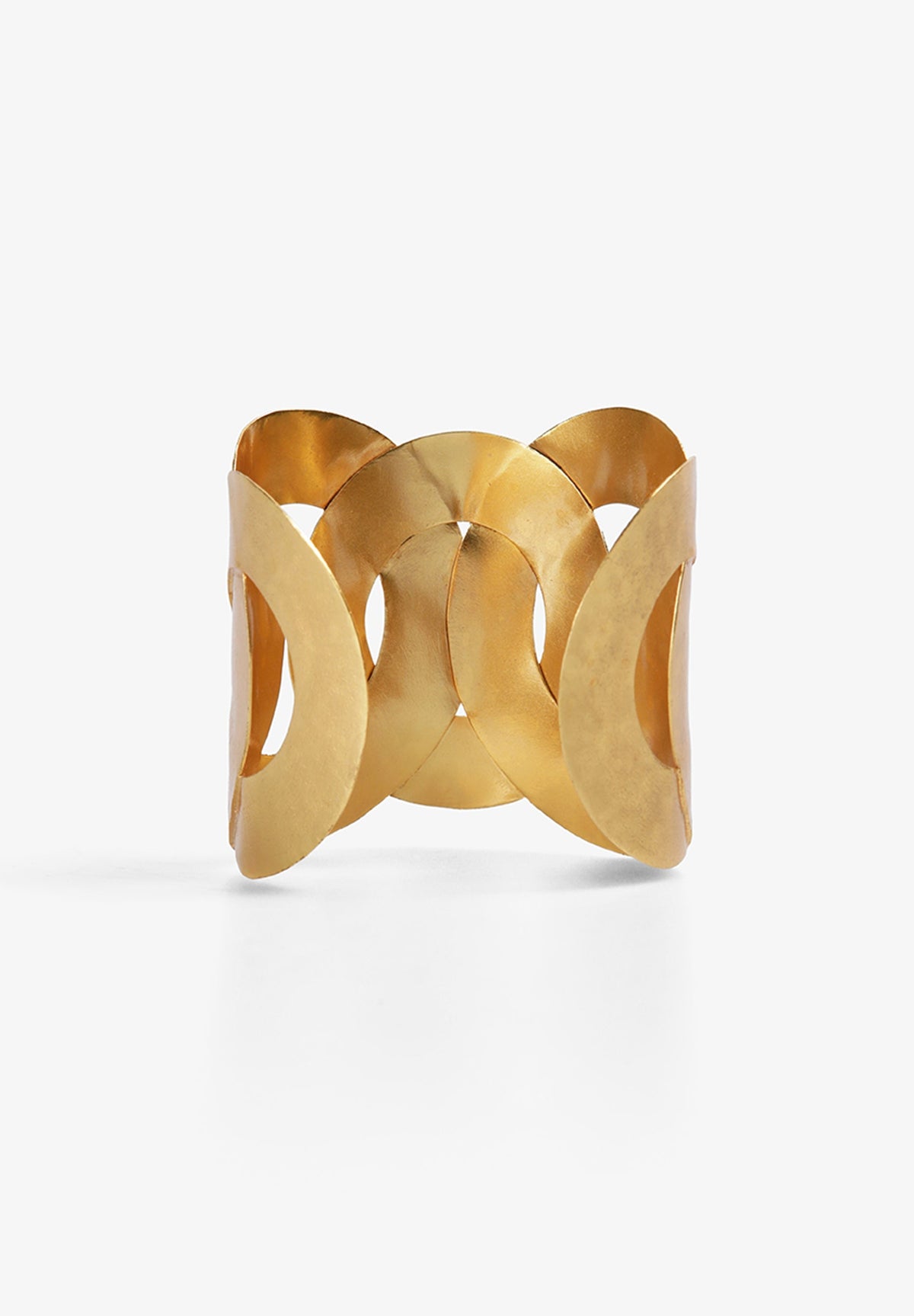 INTERWOVEN GOLD TONE BANGLE