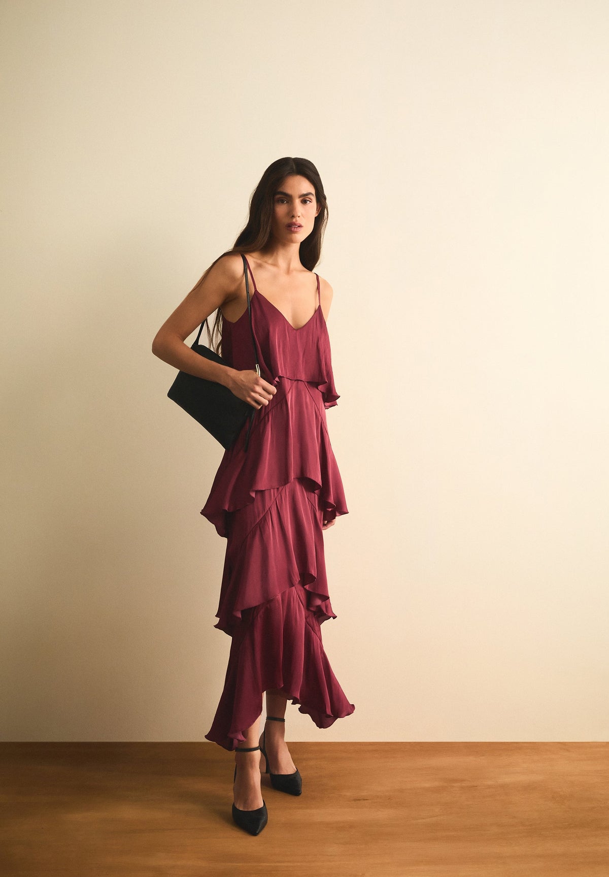SCSLIP RUFFLE DRESS