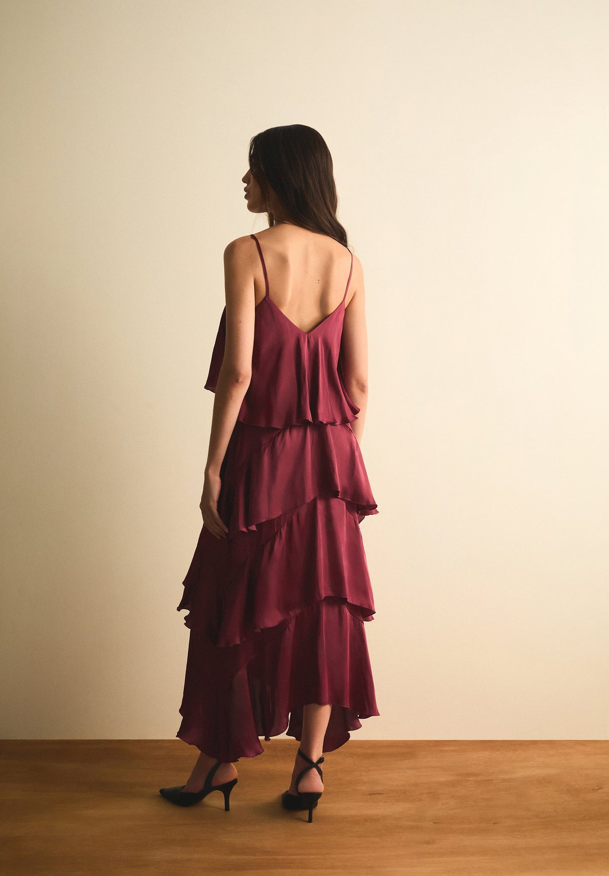SCSLIP RUFFLE DRESS